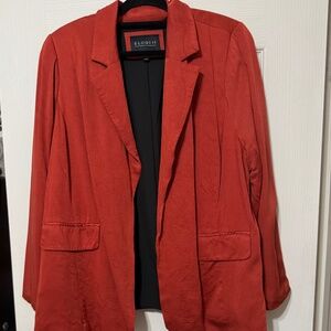Eloquii Rust Cotton Blazer